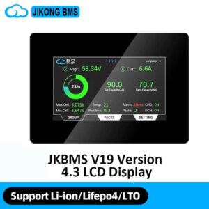 JKBMS V19 Version 4.3 LCD Display Adapter for JIKONG BMS (PBxA16SxxP series inverters are dedicated to BMS V19 version)