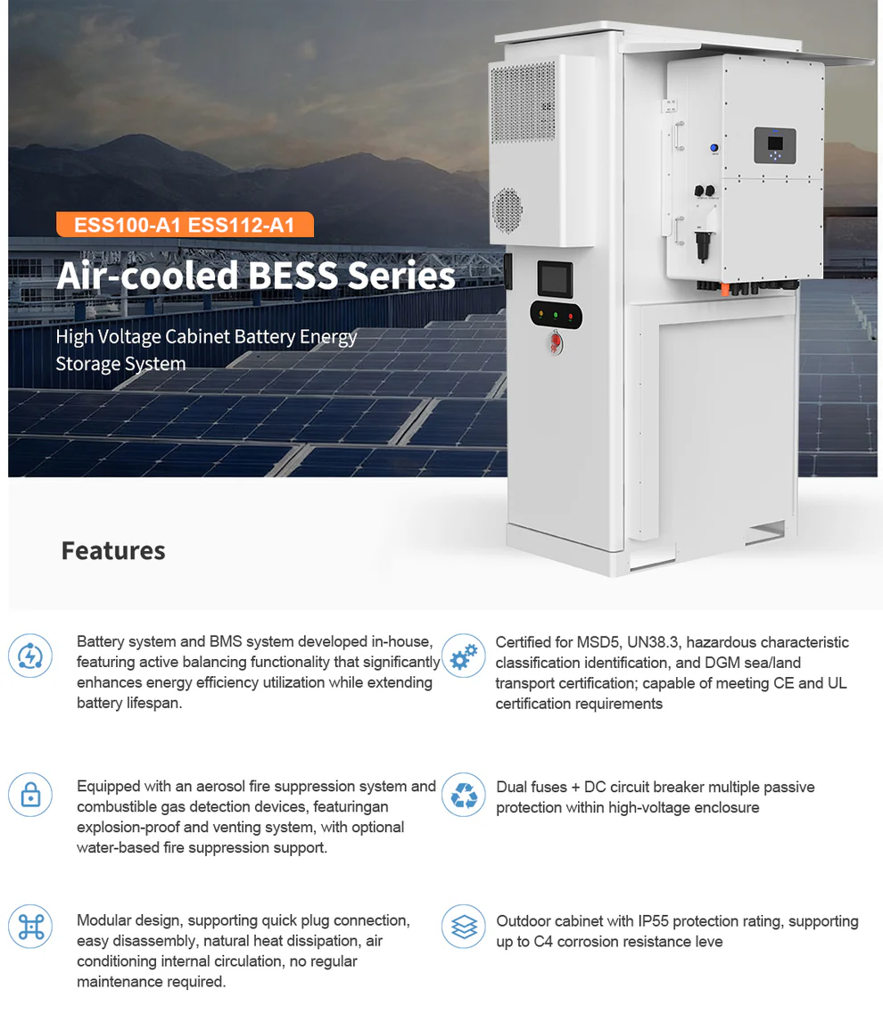 JKESS C&I All-in-One BESS 100kWh 112kWh Air-Cooled LiFePO4 50kW Inverter Hybrid Off-Grid On-Grid
